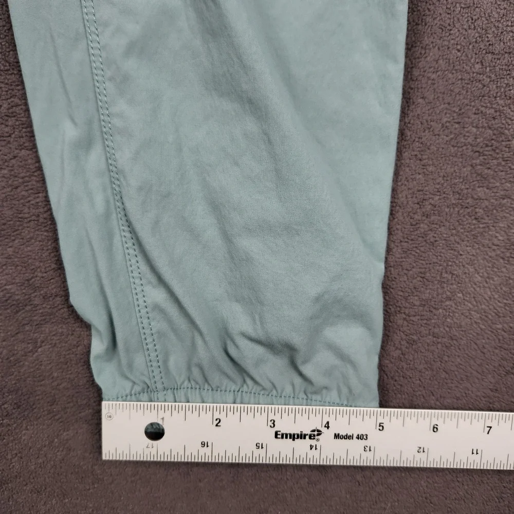 Patagonia Quandary Pants Kids Large 12 Blue Sage Drawstring Ankle Zip Hiking